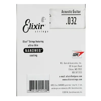엘릭서기타줄 Elixir 통기타줄 나노웹 032게이지 낱선 낱줄 4팩 (14124)